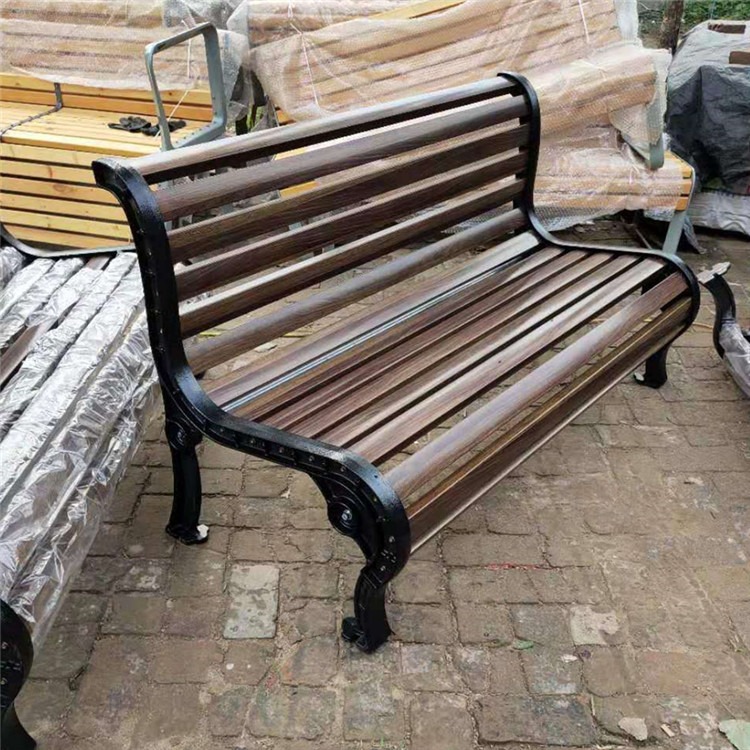 铸铝 双琪 户外实木桌椅 户外铸铁椅价格 公园坐椅厂家 碳纤维公园椅
