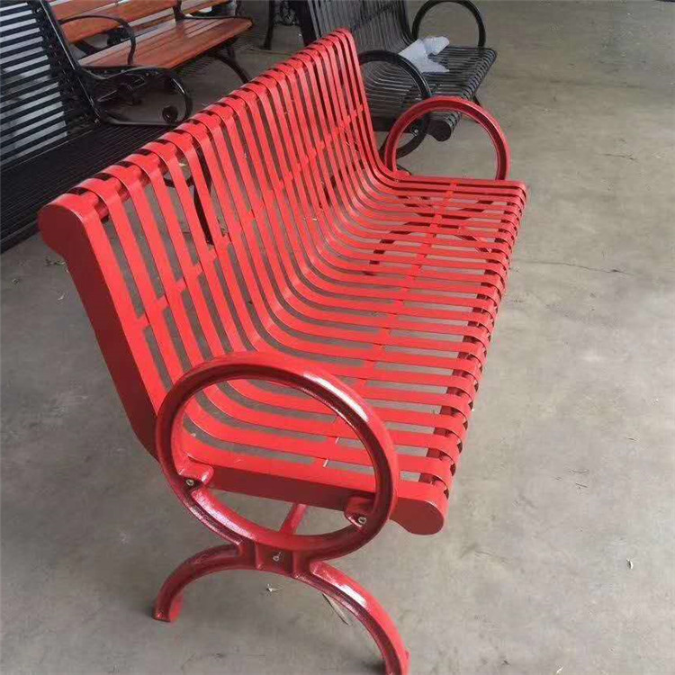 防腐木铝合金平凳 双琪 户外不锈钢公园椅 休闲椅 园林椅1