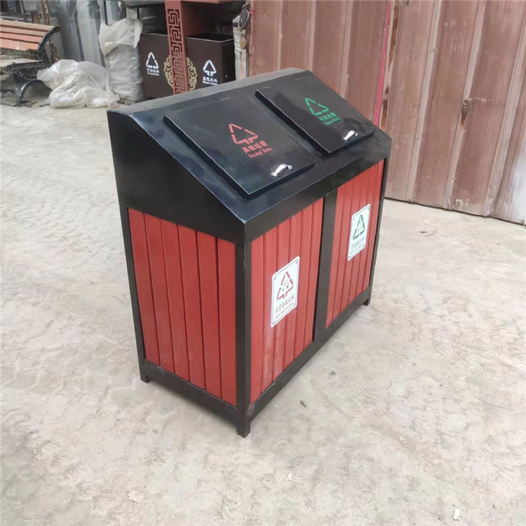 户外垃圾桶 公园景区垃圾桶 双琪 垃圾箱批发 钢木分类垃圾桶厂家4