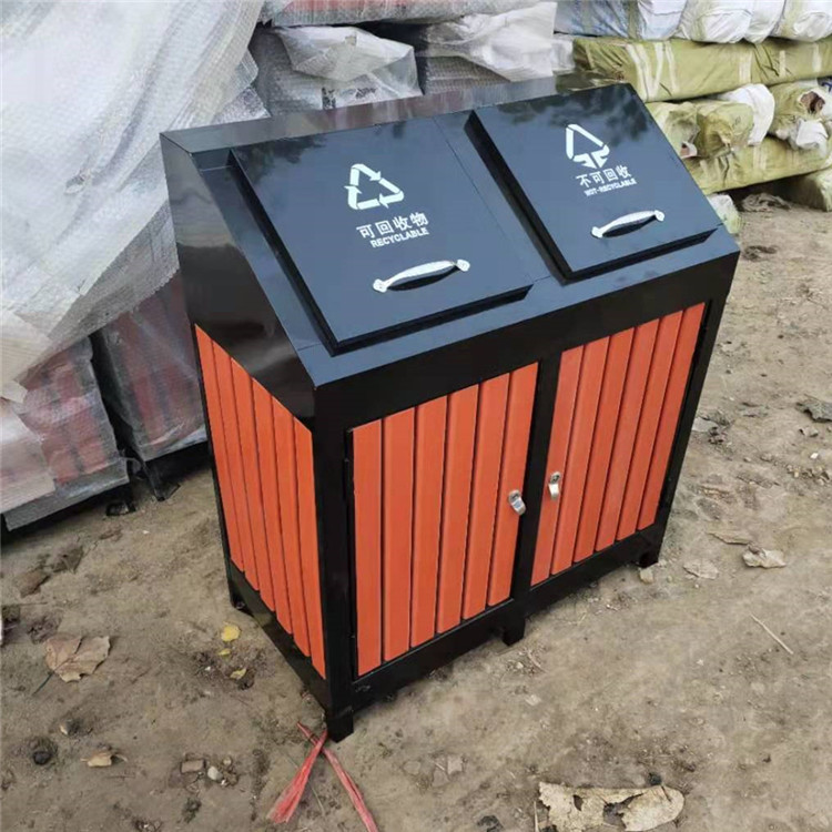 户外垃圾桶 公园景区垃圾桶 双琪 垃圾箱批发 钢木分类垃圾桶厂家1
