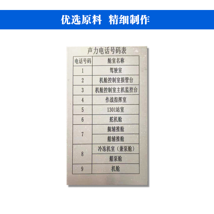 船舶标识牌定做 武汉茂美厂家 其他标签、标牌 蚀刻印刷牌2