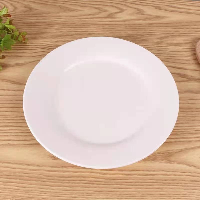 碗、碟、盘 现货供应陶瓷盘子陶瓷圆盘酒店餐具纯白色家用7平盘1