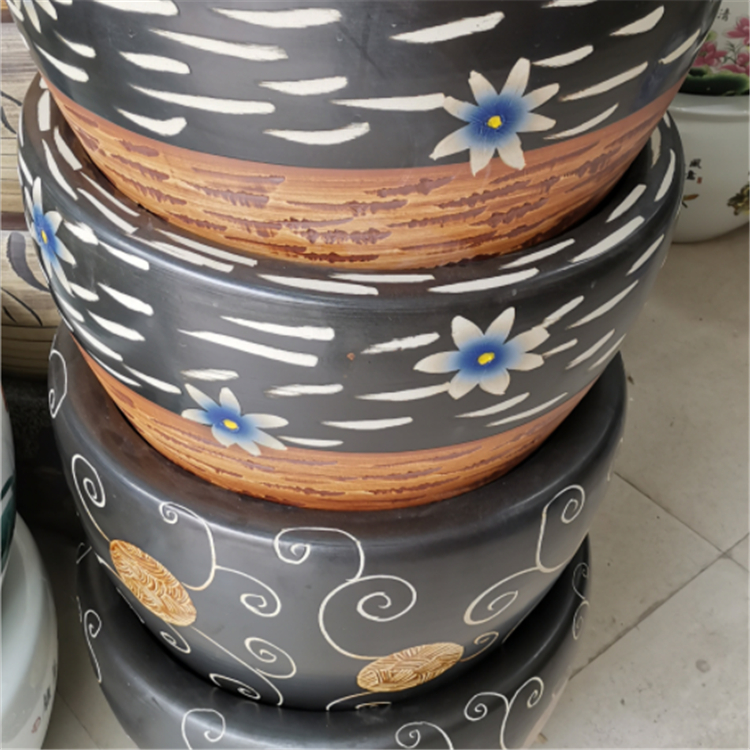 亮丽陶瓷 茶具套装 手绘风水陶瓷风水缸现货供应 手工绘画陶瓷缸3