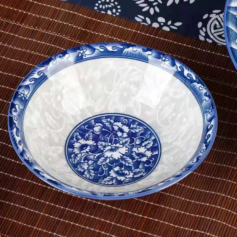 碗、碟、盘 现货供应青花瓷8斗陶瓷碗拉面碗汤碗酒店餐具