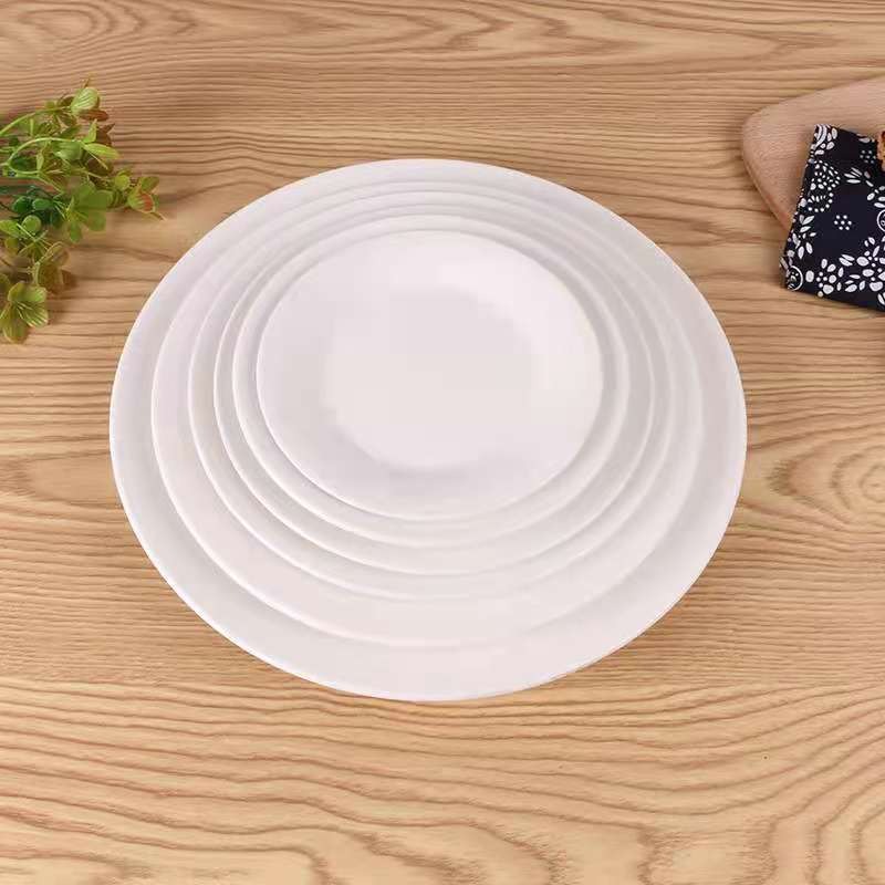 碗、碟、盘 现货供应陶瓷盘子陶瓷圆盘酒店餐盘纯白色家用6平盘1
