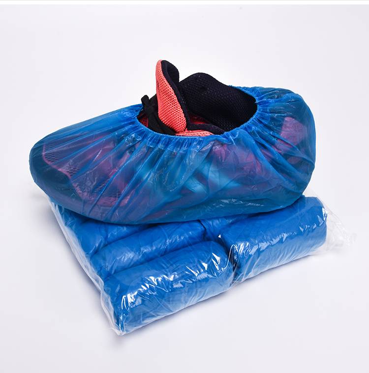 一次性鞋套 家用一次性加厚塑料鞋套防水防滑蓝色脚套2