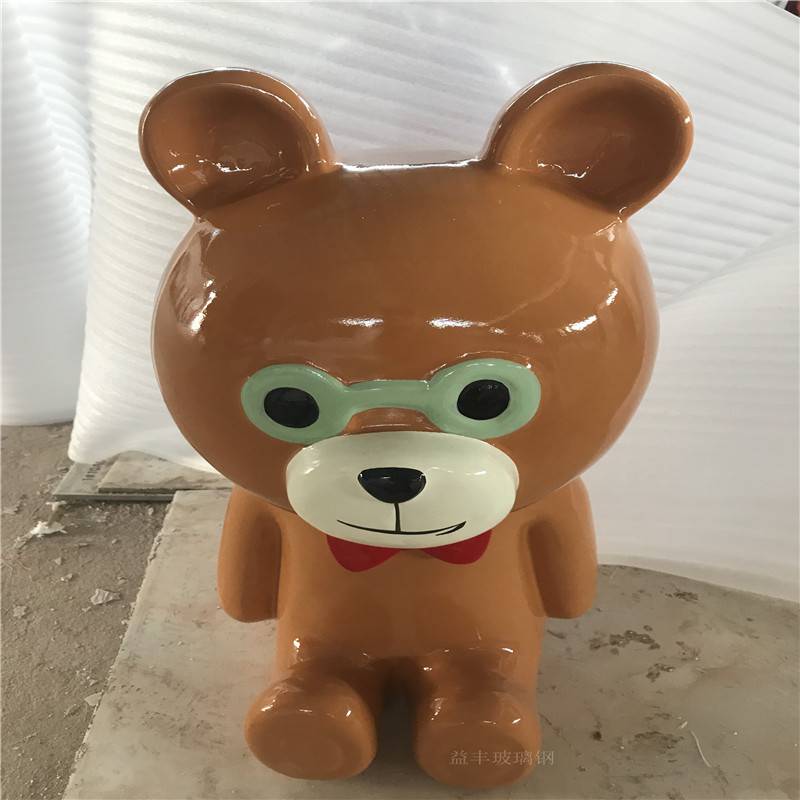 佛山玻璃钢雕塑生产厂家定做儿童乐园卡通小熊雕塑 树脂工艺品2