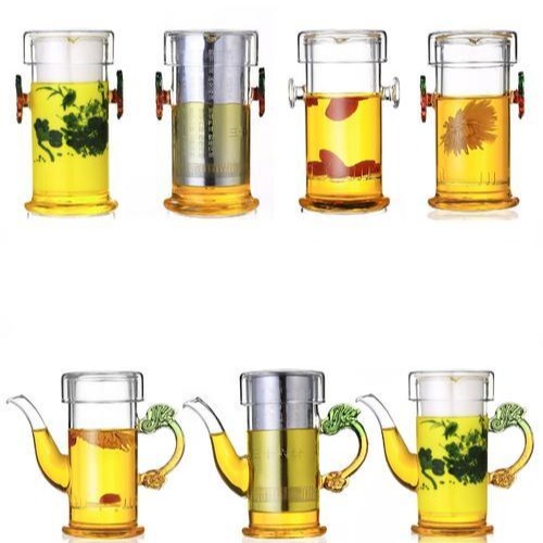 玻璃工艺品 玻璃茶具套装耐高温玻璃壶过滤透明茶壶功夫茶具玻璃