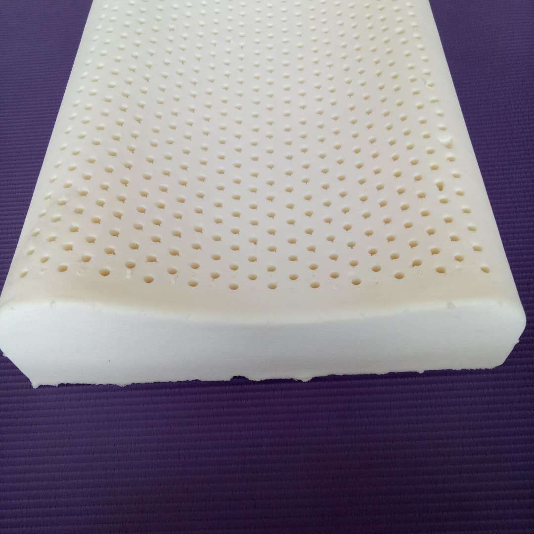 松禾源天然乳胶枕头 生产厂家批发波浪护颈乳胶枕头OEM来模定制5