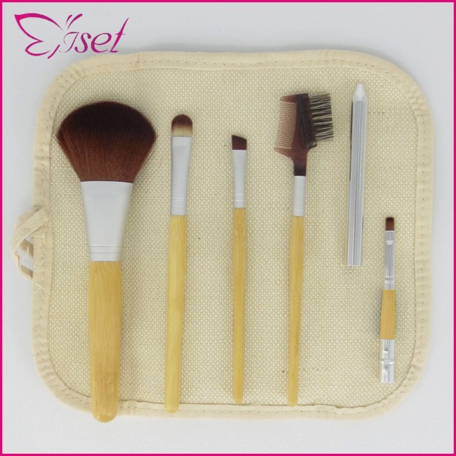 ISET 艾瑟媞 麻布包5支便携款化妆刷初学者化妆刷专业美妆工具5
