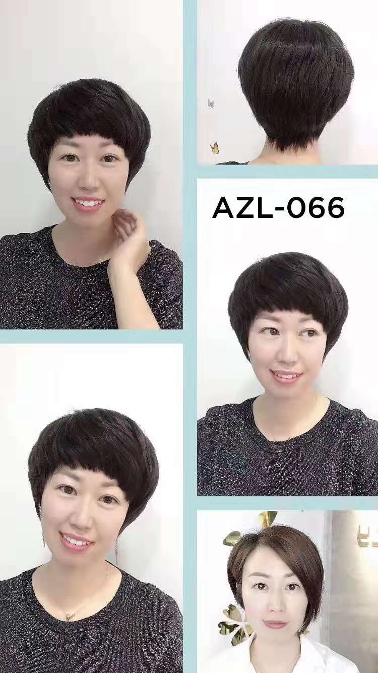 上海专业假发修剪 真发假发 真人发假发女士短发中长发发型1