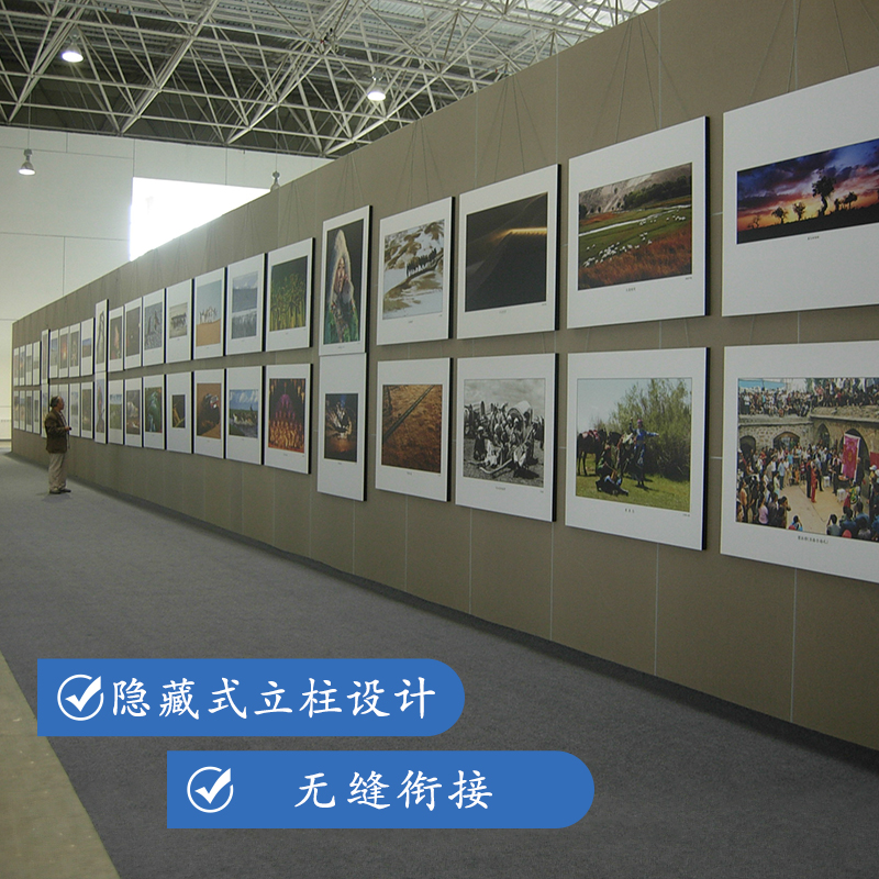 江苏先峰无缝书画展板学校美术作品画宣传屏风移动板书画展示架折叠展板2