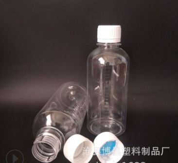 防盗盖塑料瓶 刻度瓶 沧县博昌 糖浆瓶250ml 液体瓶 PET透明3