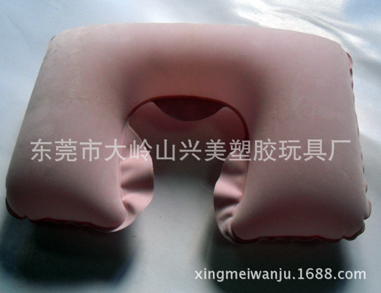 充气U型枕 专业厂家订制环保植绒充气U型枕 环保植绒充气U型枕3