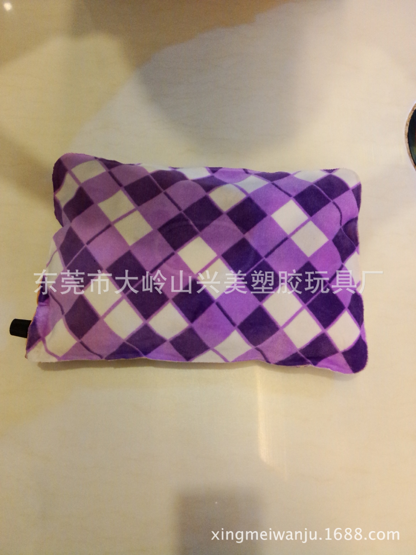 厂家直销自动充气枕 可订制保健自动充气枕 绒布材料自动充气枕1