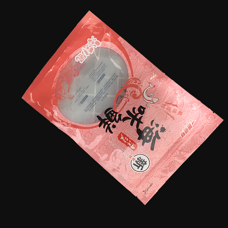 海产品三边封包装袋 海味鲜食品袋厂家定制青岛特产开窗袋子鱼干自封口袋子4