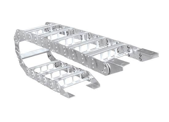 大连大型钢铝拖链 精晶不锈钢坦克链厂家 重型桥式钢制拖链2