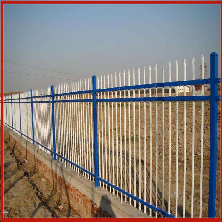 蓝白锌钢护栏锌钢护栏厚度边框围栏网兴来2
