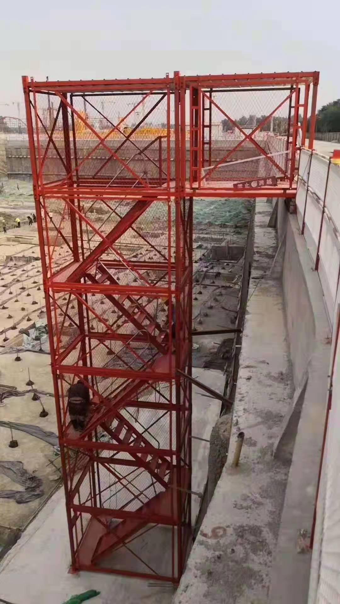 框架式安全梯笼 路桥施工安全梯笼 河北箱式安全梯笼生产厂家4