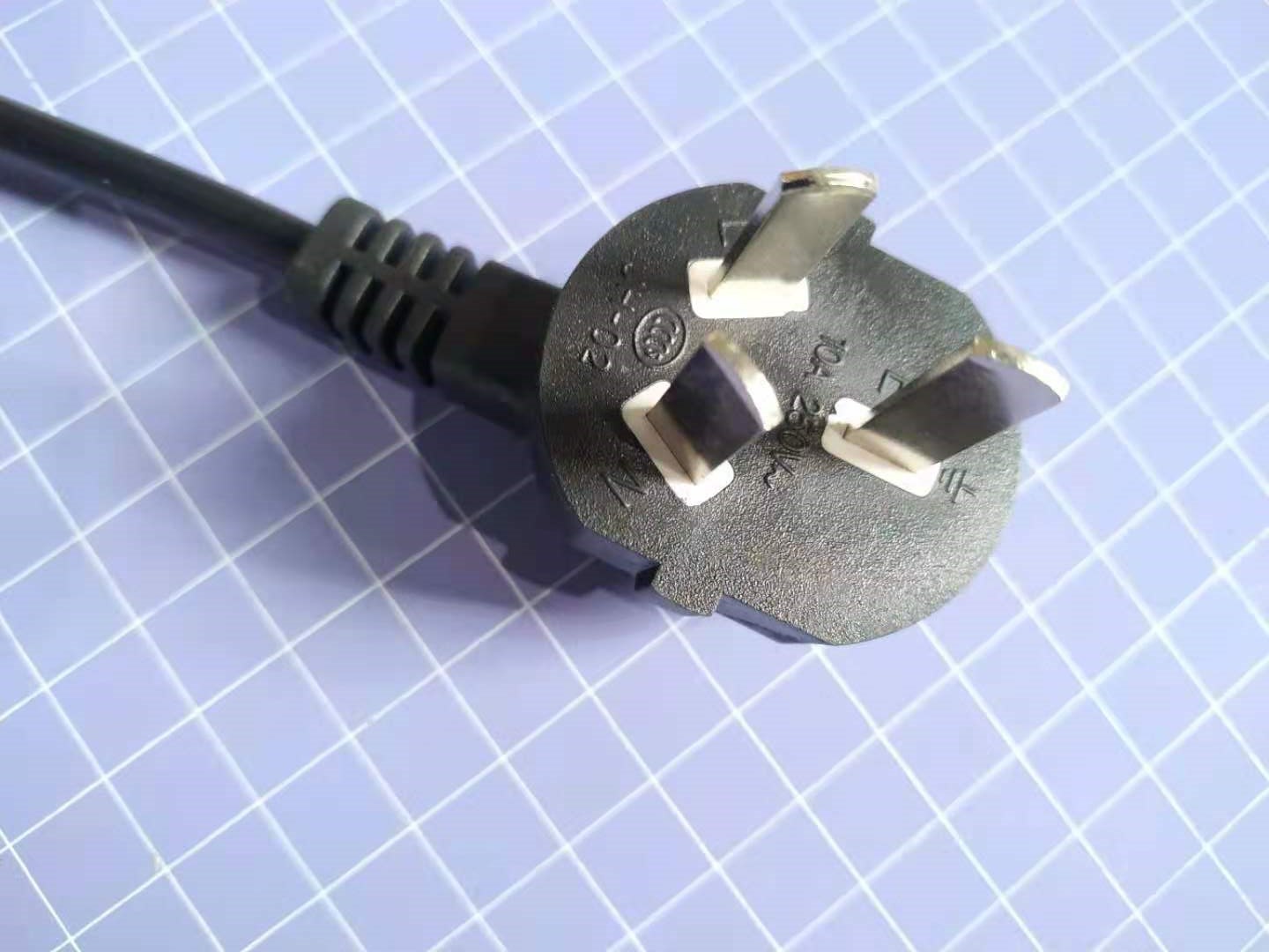 （非）三芯电源线 三插16A极性插头 三芯尾部镀锡电源线插头2