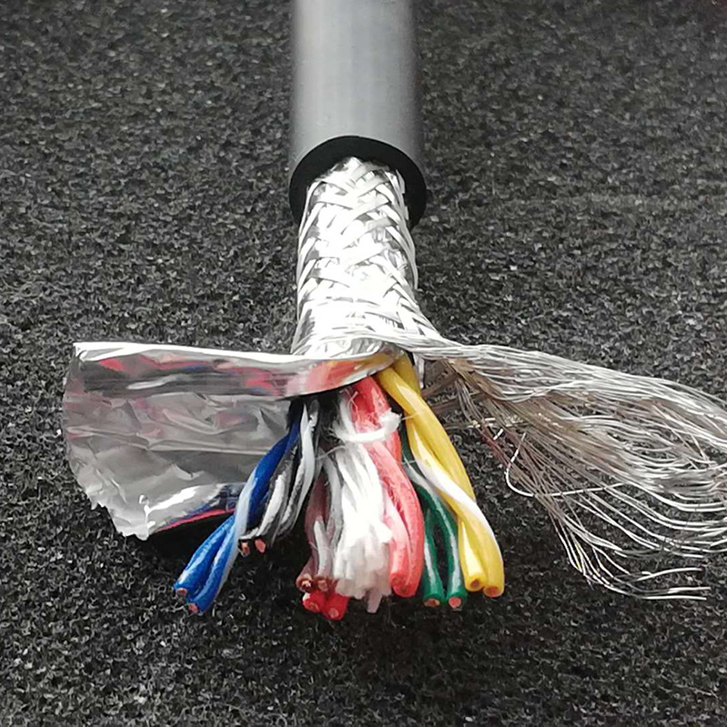 耐寒防油拖链系统连接14芯仪表电缆 纯铜高柔性耐折拖链电缆 TRVSP7×2×0.2双绞屏蔽6