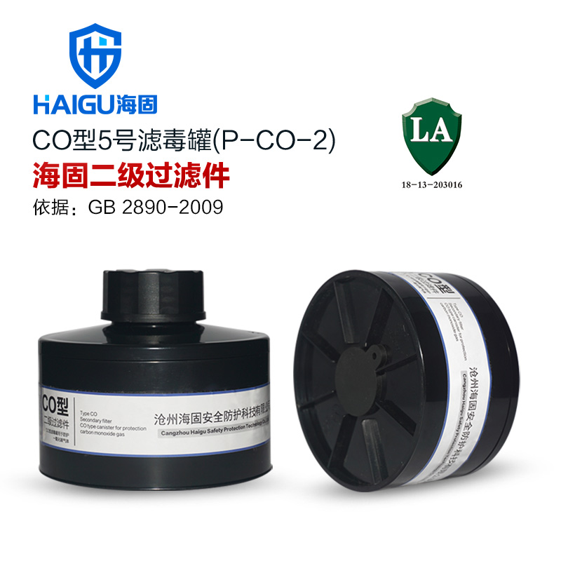 防毒面具 H2S P-A Hg-2 CO 二级滤毒罐集合 5