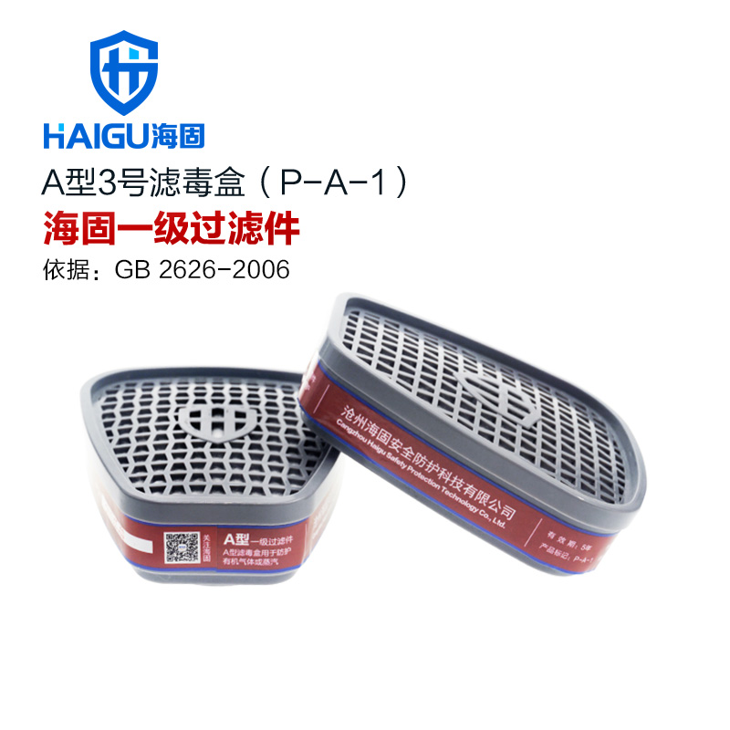 P-A H2S-1防毒气 防尘滤毒盒 Hg 防毒面具2