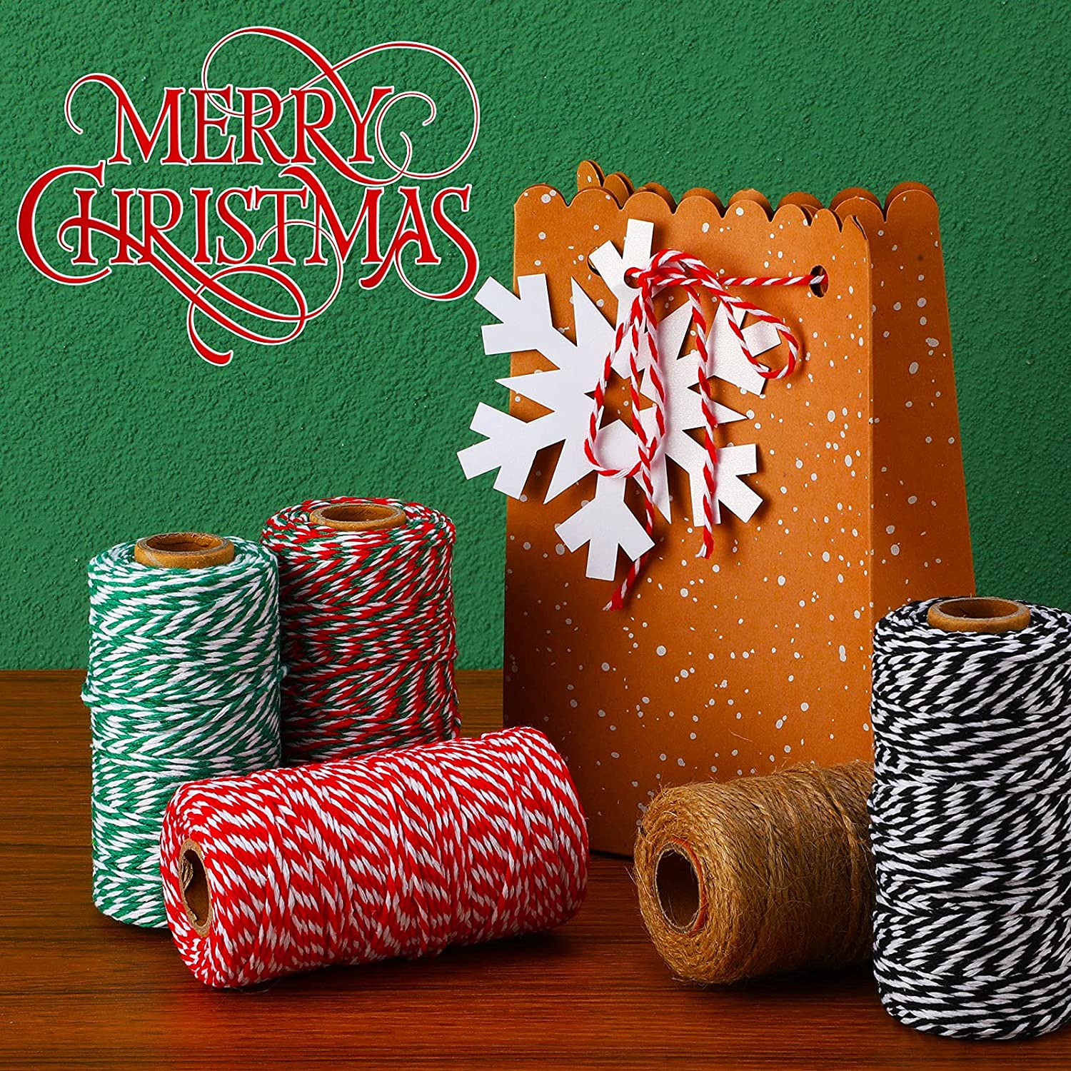 绳子类 红白间色棉绳 圣诞卡片吊卡绳 2mm混色包装礼盒绳子3