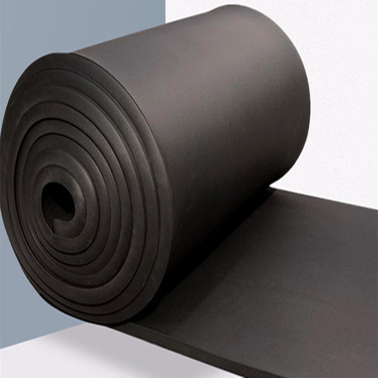 橡塑保温板 管道保温隔热橡塑板 松傲节能供应黑色阻燃高密度橡塑板