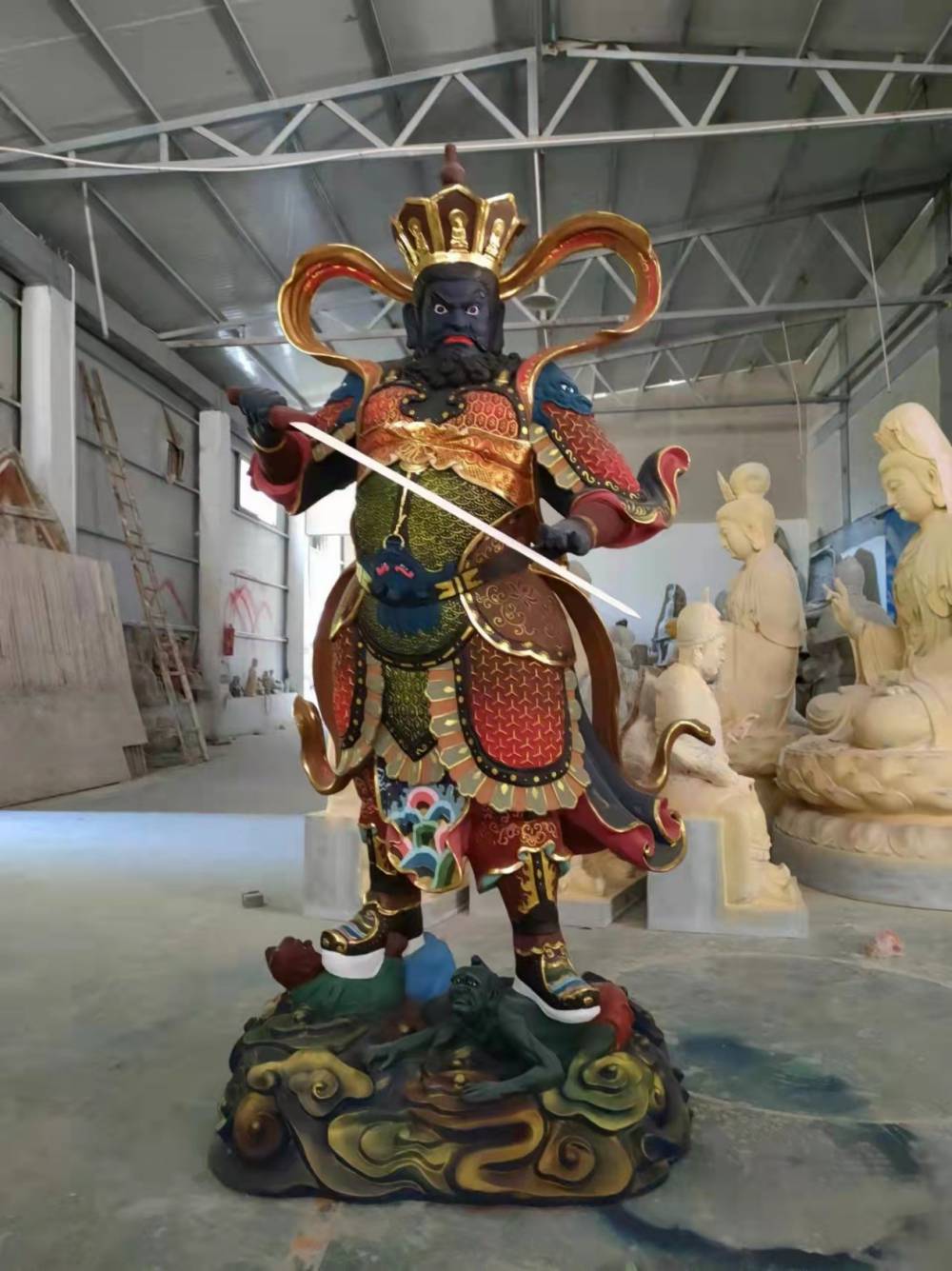 厂家定做大型佛像神像 生产加工 树脂玻璃钢鎏金佛像 站彩绘 四大天王2