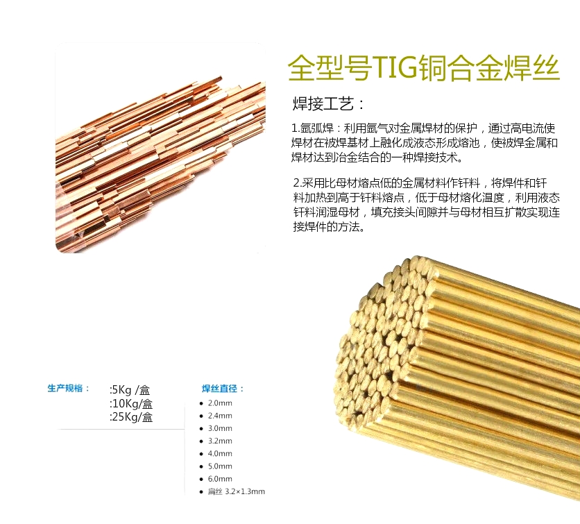 HS227镍黄铜焊丝 厂家包邮 4.0mm TIG氩弧铜合金钎料2.0 2.5 S227铜合金焊丝 3.03