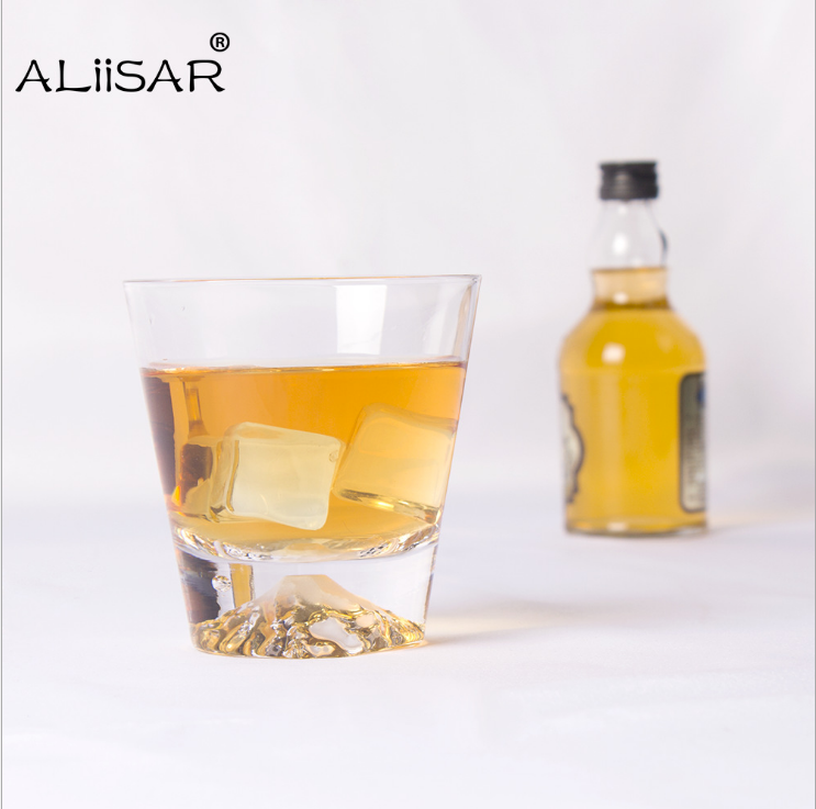 ALiiSAR 洋酒杯 创意雪山水杯 无铅水晶玻璃杯 木盒装定制2