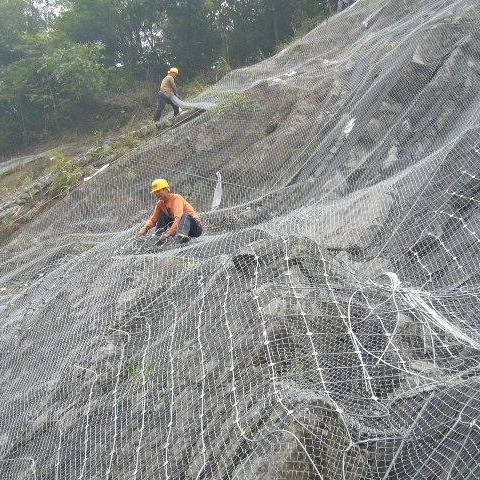 供应山体sns柔性钢丝绳主动边坡防护网拦截落石被动边坡防护网