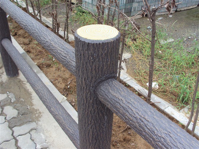 仿木护栏 水泥制品定制安装 园林景观工程 金典 河道护栏 仿木栏杆 成都仿木栏杆1