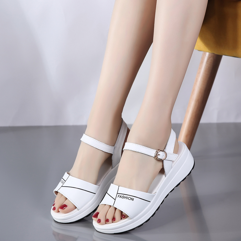 S-16 2020夏季新款女鞋韩版真皮凉鞋英伦休闲凉拖鞋2