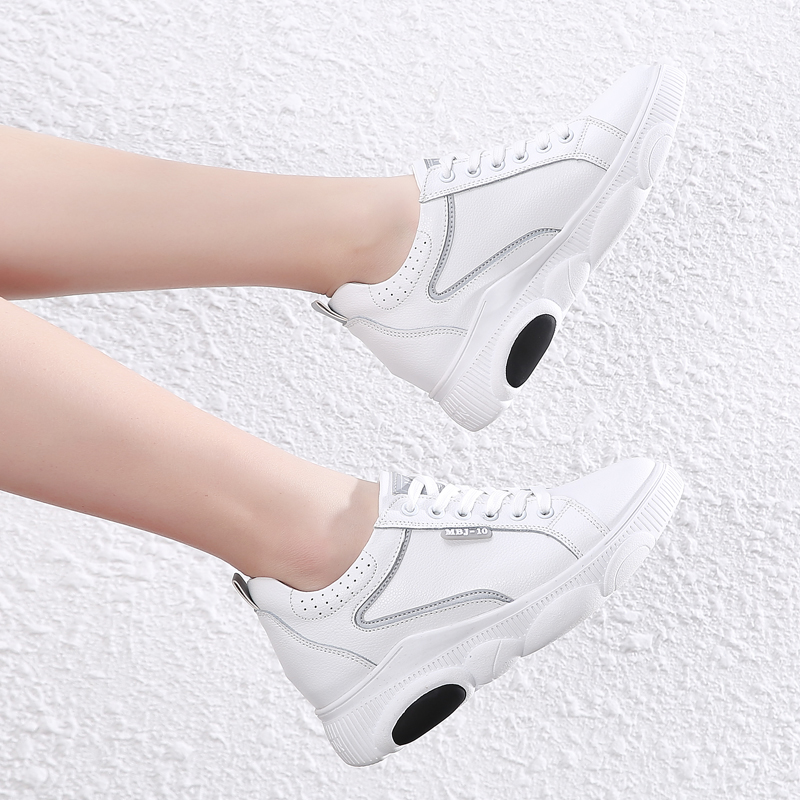 S-30 2020夏季新款女鞋高品质皮鞋内增高爆款小白鞋熊猫底女鞋3