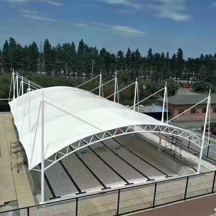 遮阳雨蓬风雨篷 纳美篮球场风雨篷 钢结构、膜结构 顶蓬吊顶大棚