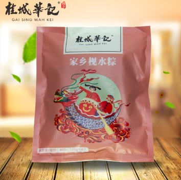 肇庆桂城华记端午粽子 特产长形纯枧水粽4只装 传统糕点1