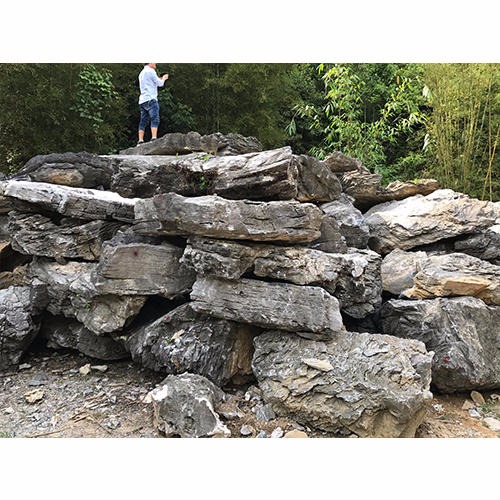 大英石造景石头 英德石产地直销 英石奇石花园摆件石头 灰色假山石6