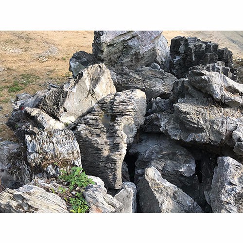 大英石造景石头 英德石产地直销 英石奇石花园摆件石头 灰色假山石8