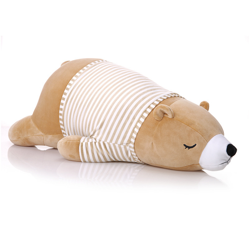 厂家直销北极熊毛绒玩具软玩偶趴趴熊长条抱枕睡觉布娃娃公仔礼品5
