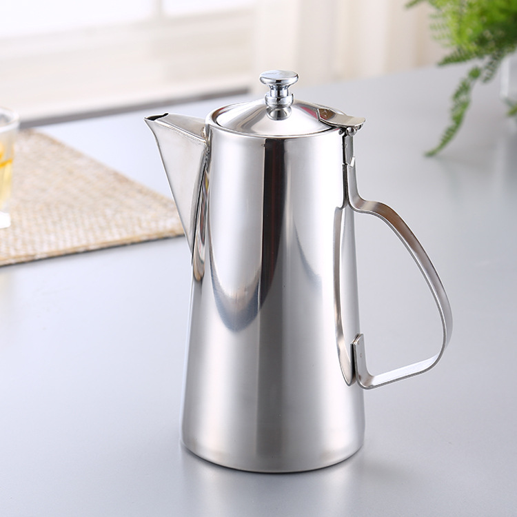 欧式加厚短嘴泡茶滤网咖啡壶一件代发 厂家批发家用不锈钢冷水壶