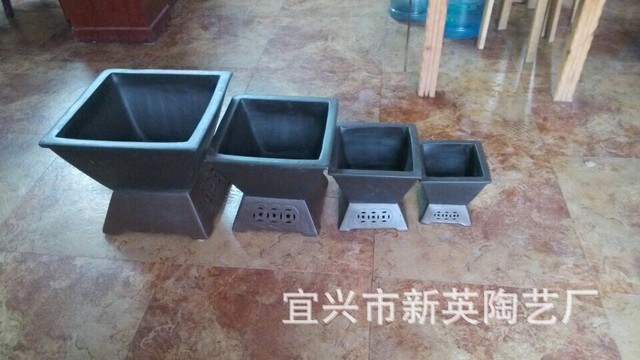 陶瓷工艺品 实用四件套连座精品方斗盆 厂家热推 手工方斗盆3