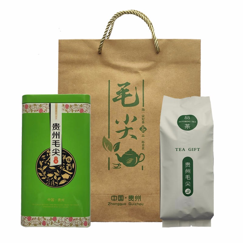 特级 贵州毛尖绿茶2021新茶罐装250g 黔茶礼绿茶 高山云雾绿茶