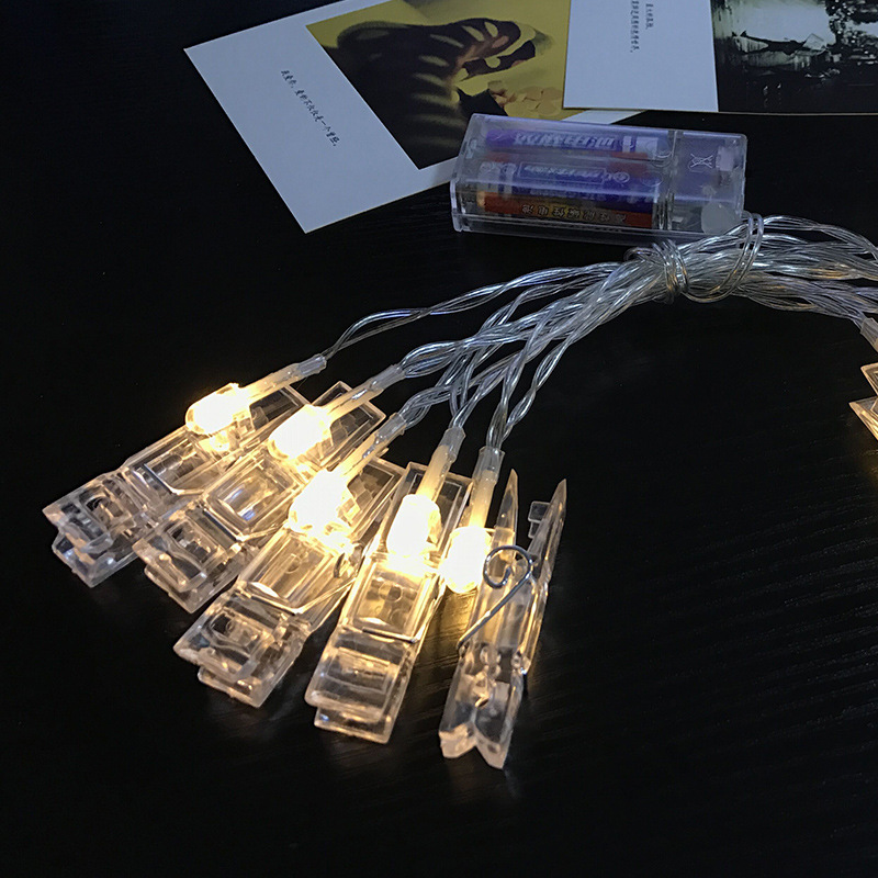 ins夹子灯串USB款电池圣诞创意相片灯串照片墙夹led小彩灯装饰灯2