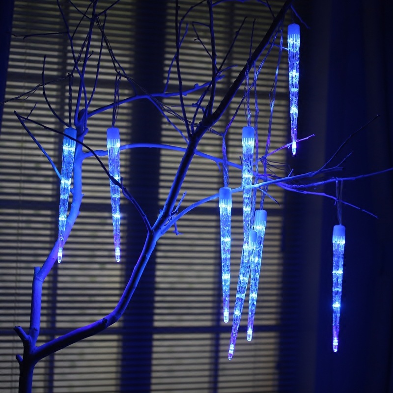LED流星雨灯8*1组冰锥形彩灯节日装饰亮化灯镂空贴片树灯 莹龙3