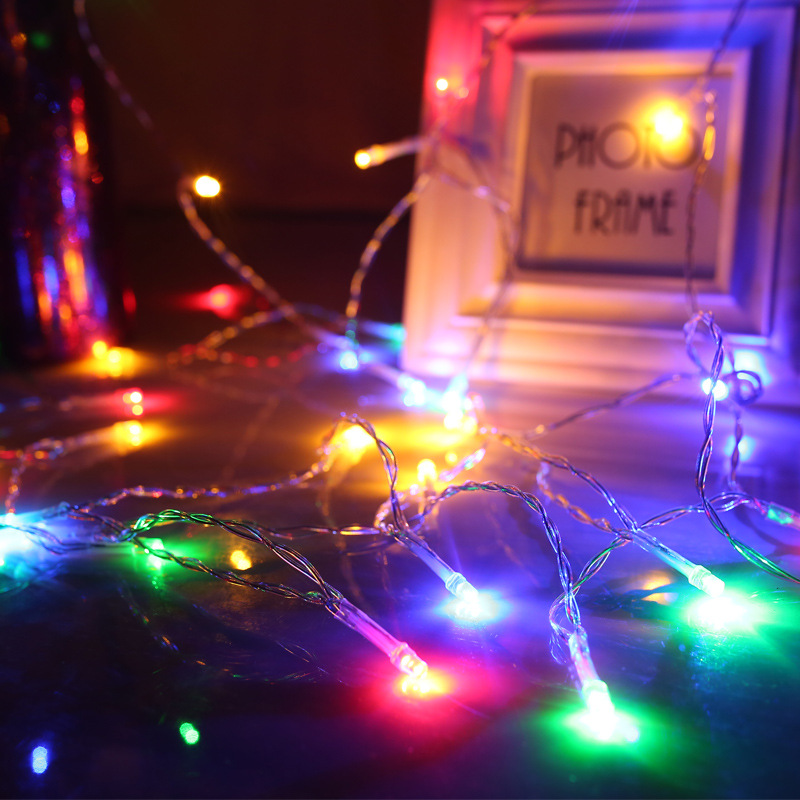 LED彩灯闪灯串灯满天星星灯串电池灯节日小灯泡圣诞树低压装饰灯2