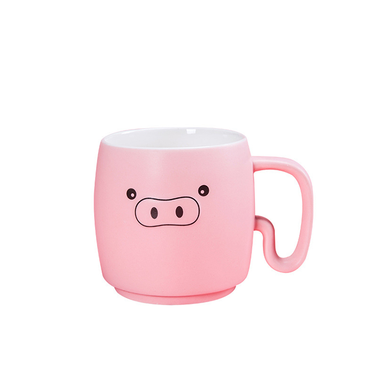 创意广告猪猪陶瓷杯马克杯定制logo3