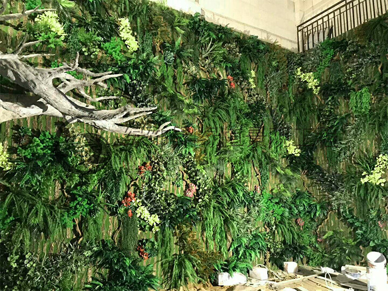 仿真植物 阻燃绿萝植物墙地产样板间绿植软装专业绿植公司2
