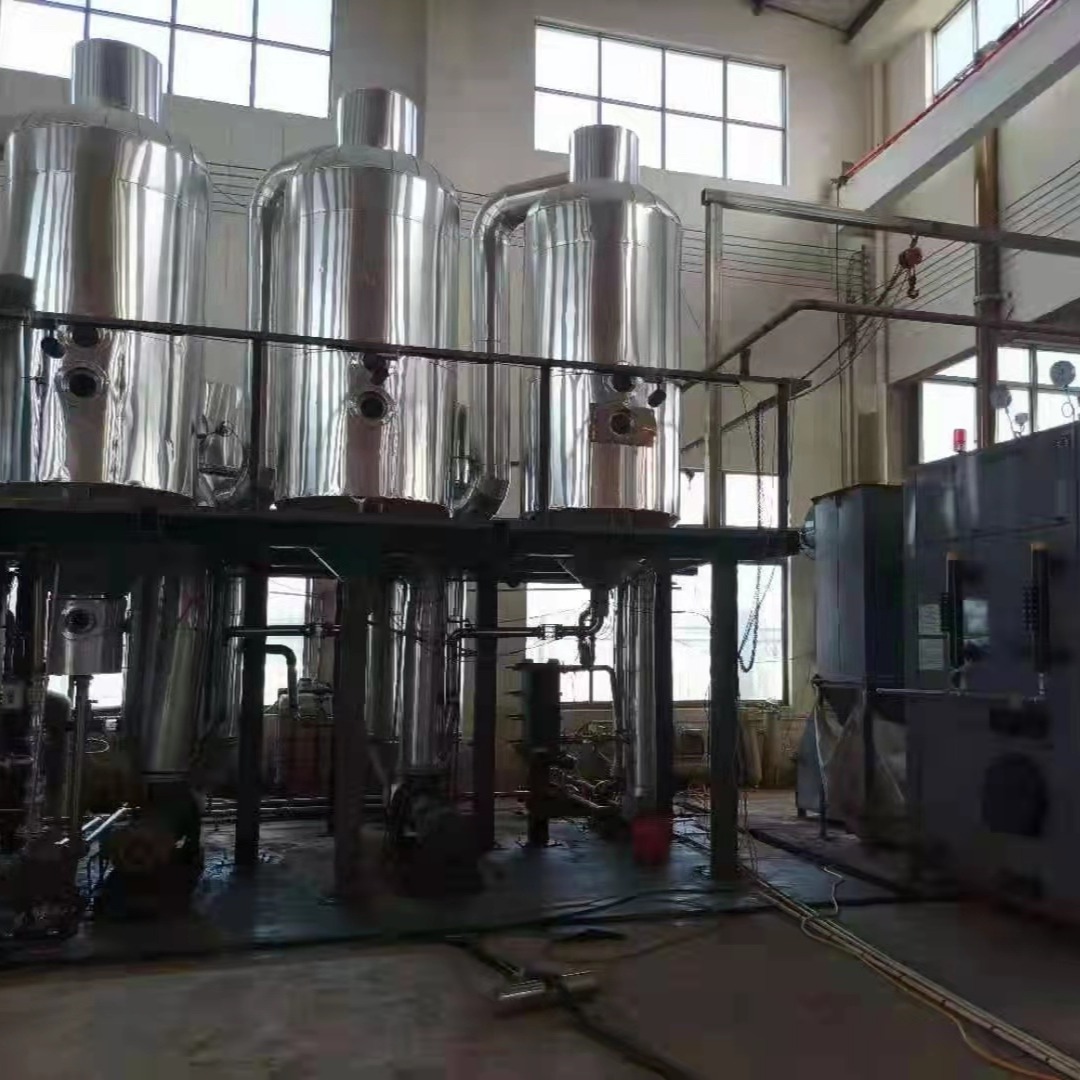 各种型号二手蒸发器 三效4吨强制循环蒸发器一套 MVR蒸发器 316L材质 浆膜蒸发器